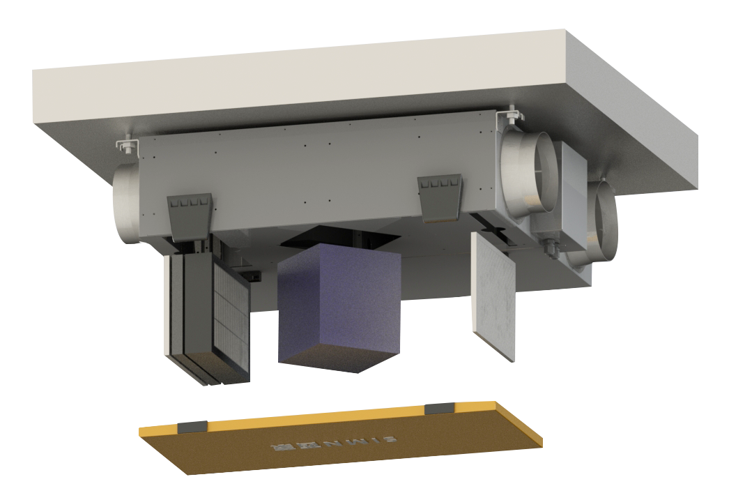 Smart Home System ERV Fresh Air Ventilation Unit with G4 HEPA