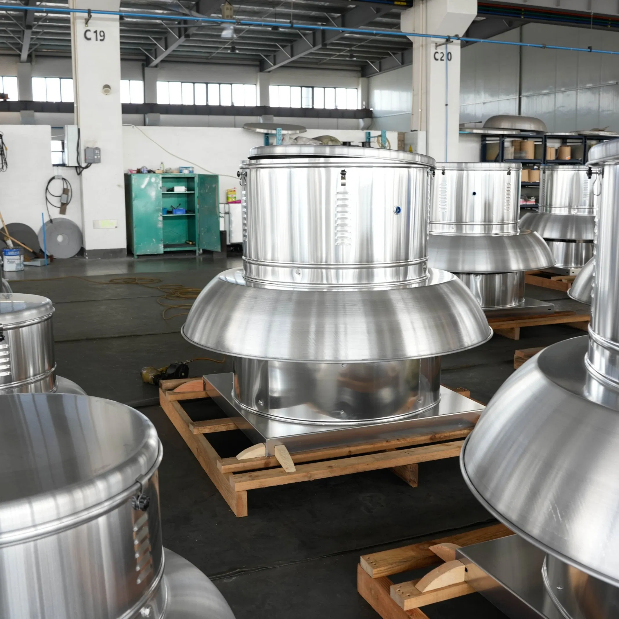 OEM/ODM Wind Turbine Direct Drive Belt Drive Explosion-Proof Frequency Converter Dual Speed Stainless Steel Aluminum Steel Axial Flowrifugal Roof Fan Ventilator