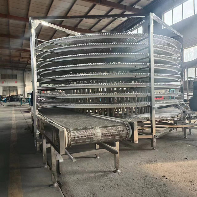 Modular Belt Screw Conveyor System Food Cooling Spiral Tower Equipment