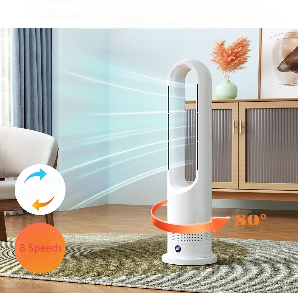 Electric Ventilator 2-in-1 Bladeless Fan Cooling and Heating Fan