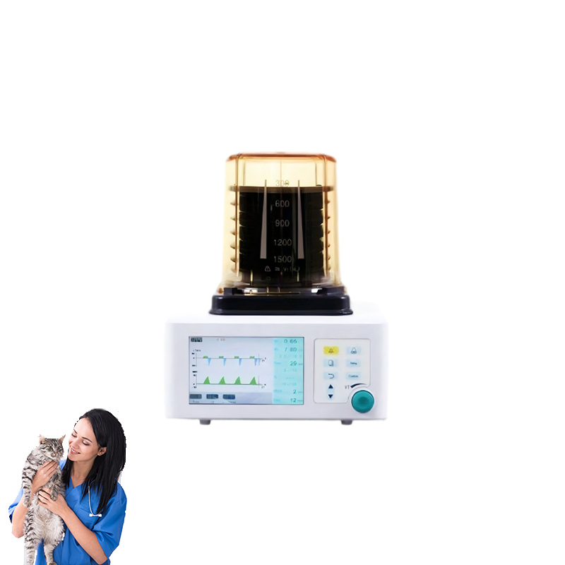 Pressure Volume Controlled Circle Breathing System Mechanical Bag-in-Bottle Vet Anesthesia Breathing Ventilator for Pets