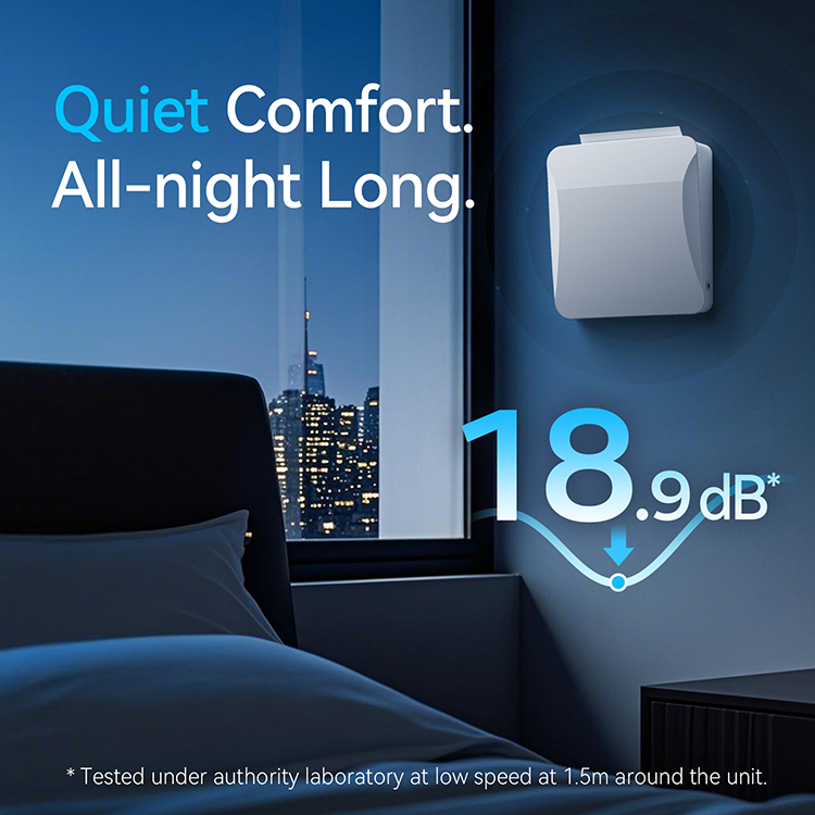 Home Ventilator AV-TTW6E Fresh Air Ventilator for Single Room Residential Ventilation 97% Heat Recovery Efficiency