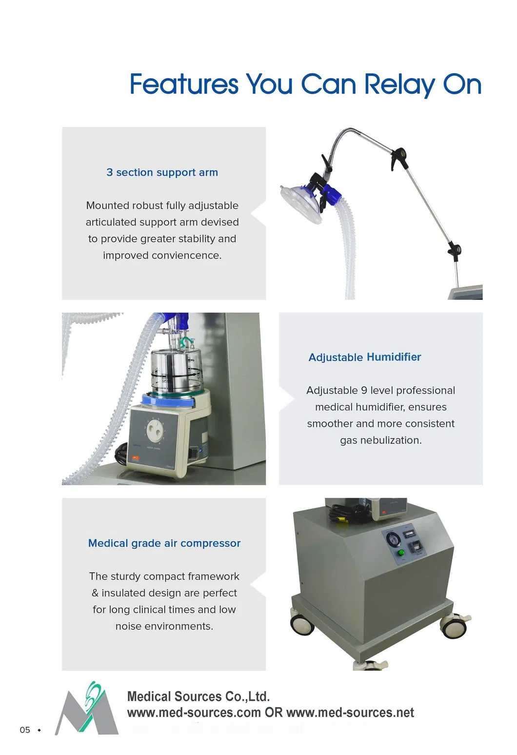 Medical Neonatal Ventilator Side View
