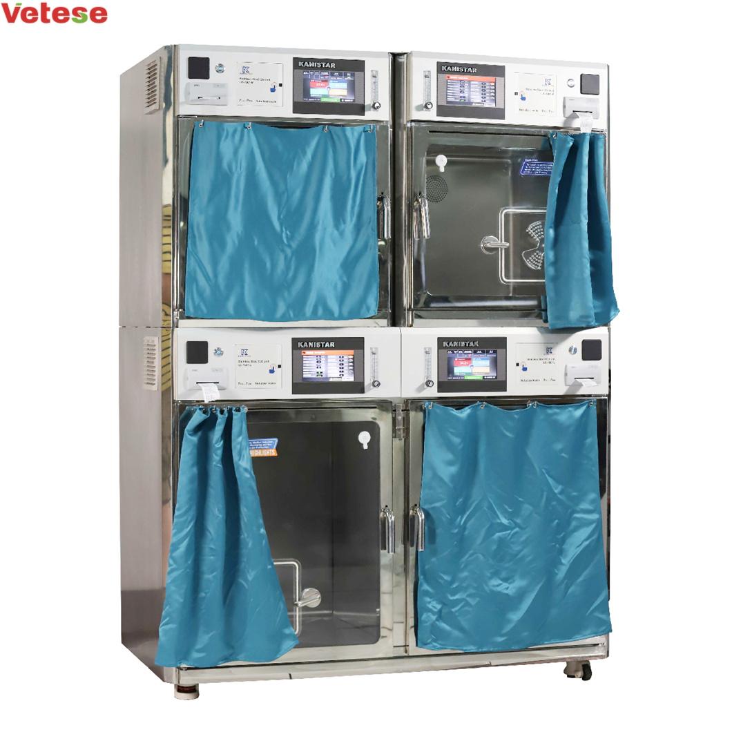 Professional Multifunction Veterinary Intensive Care Unit Stainless Steel Pet ICU Incubator