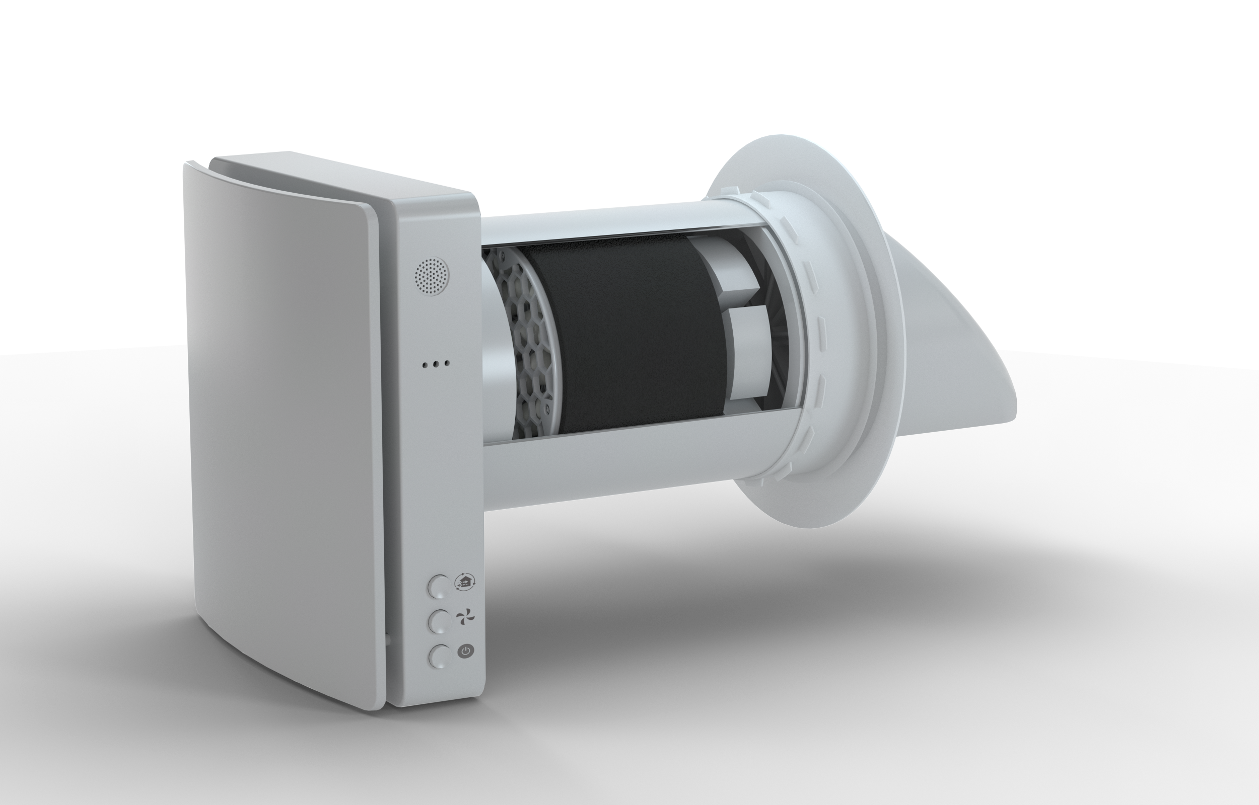 Decentralized HRV Fresh Air Ventilator Single Room Residential System Wifi Controlled Indoor Ventilation