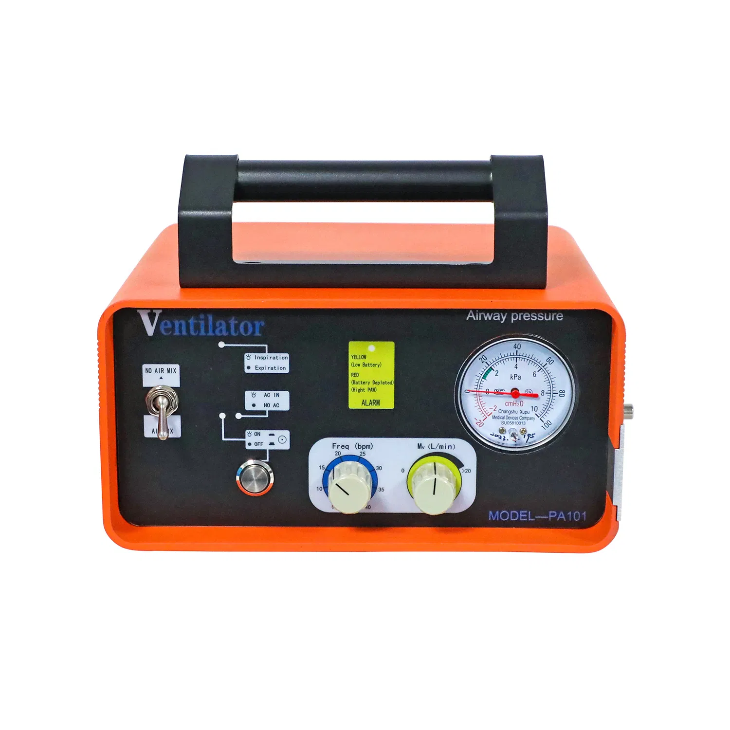 Compact PA101 Emergency Portable Ventilator for Critical Care Transport