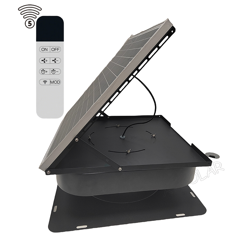 All-in-One Home Use Air Ventilator with Solar Panel DC Heat Extractor Residential Sun Roof Attic Vent Fan Factory Wholesale