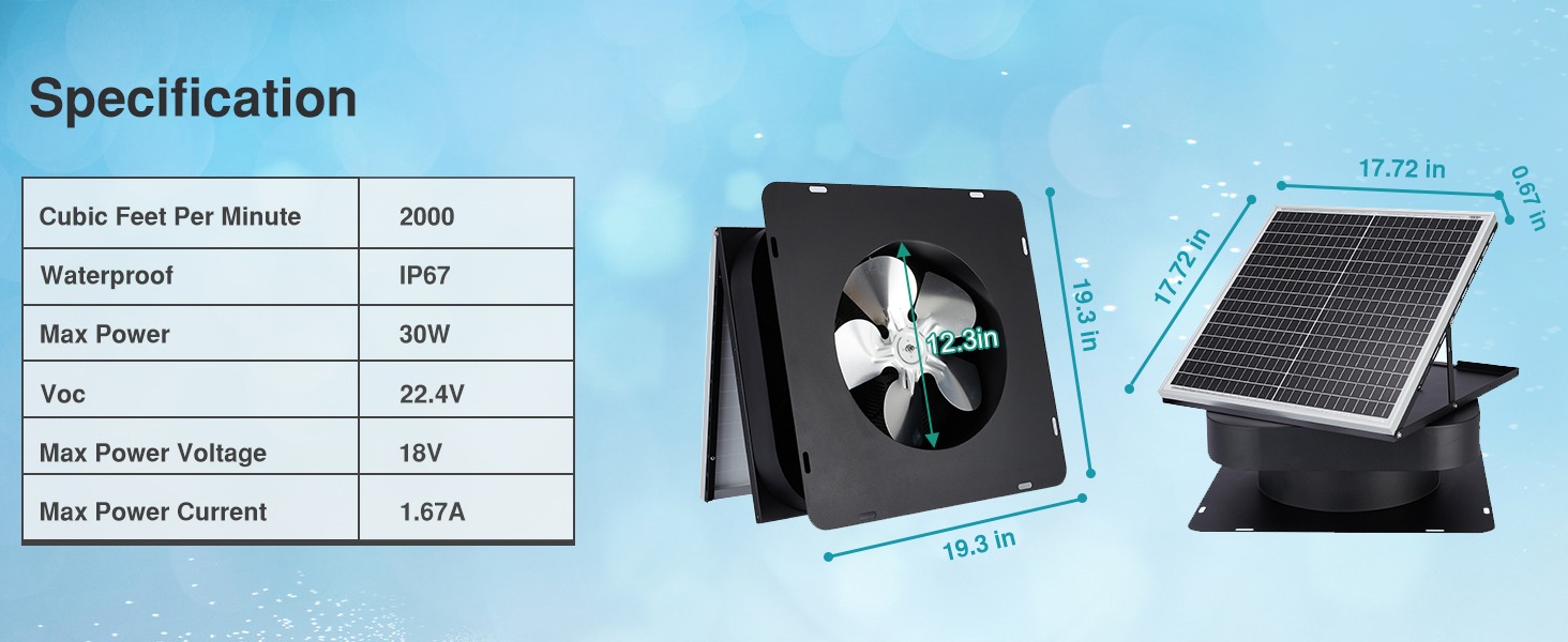 All-in-One Home Use Air Ventilator with Solar Panel DC Heat Extractor Residential Sun Roof Attic Vent Fan Factory Wholesale