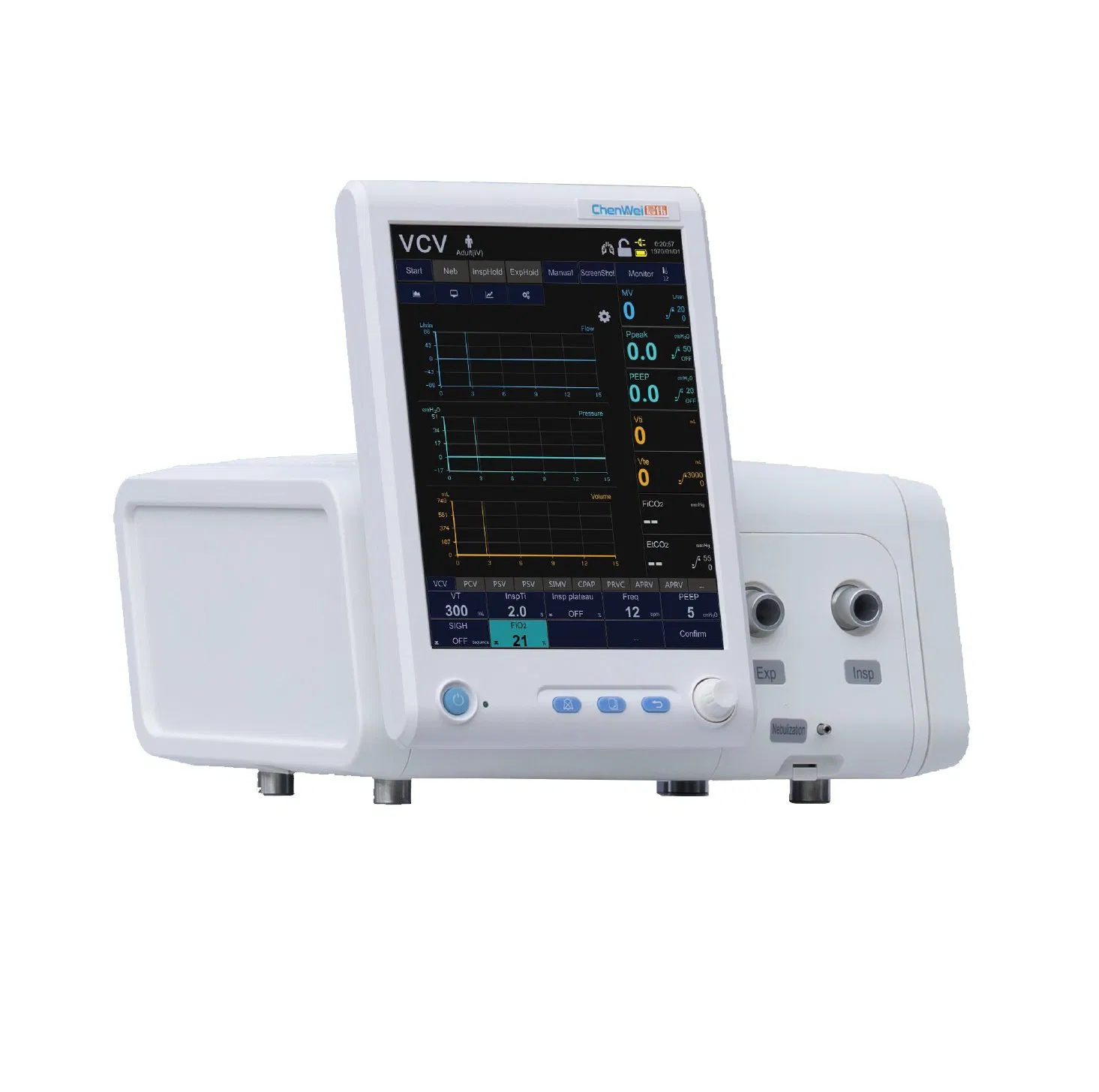 Chenwei (CWH-T80) : Advanced ICU &amp; Nicu Turbine Ventilator for Adult and Infant Patients with High Flow Therapy