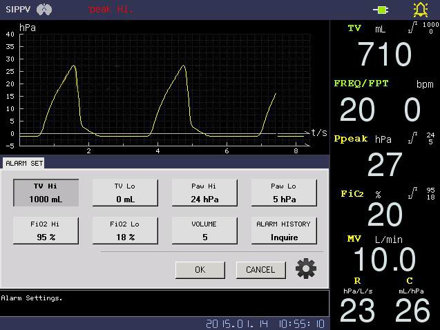 Puaomed Medical Anti-Epidemic High Flow Humidifier Oxygen Therapy Ventilators Pediatric / ICU Ventilator for Hospital