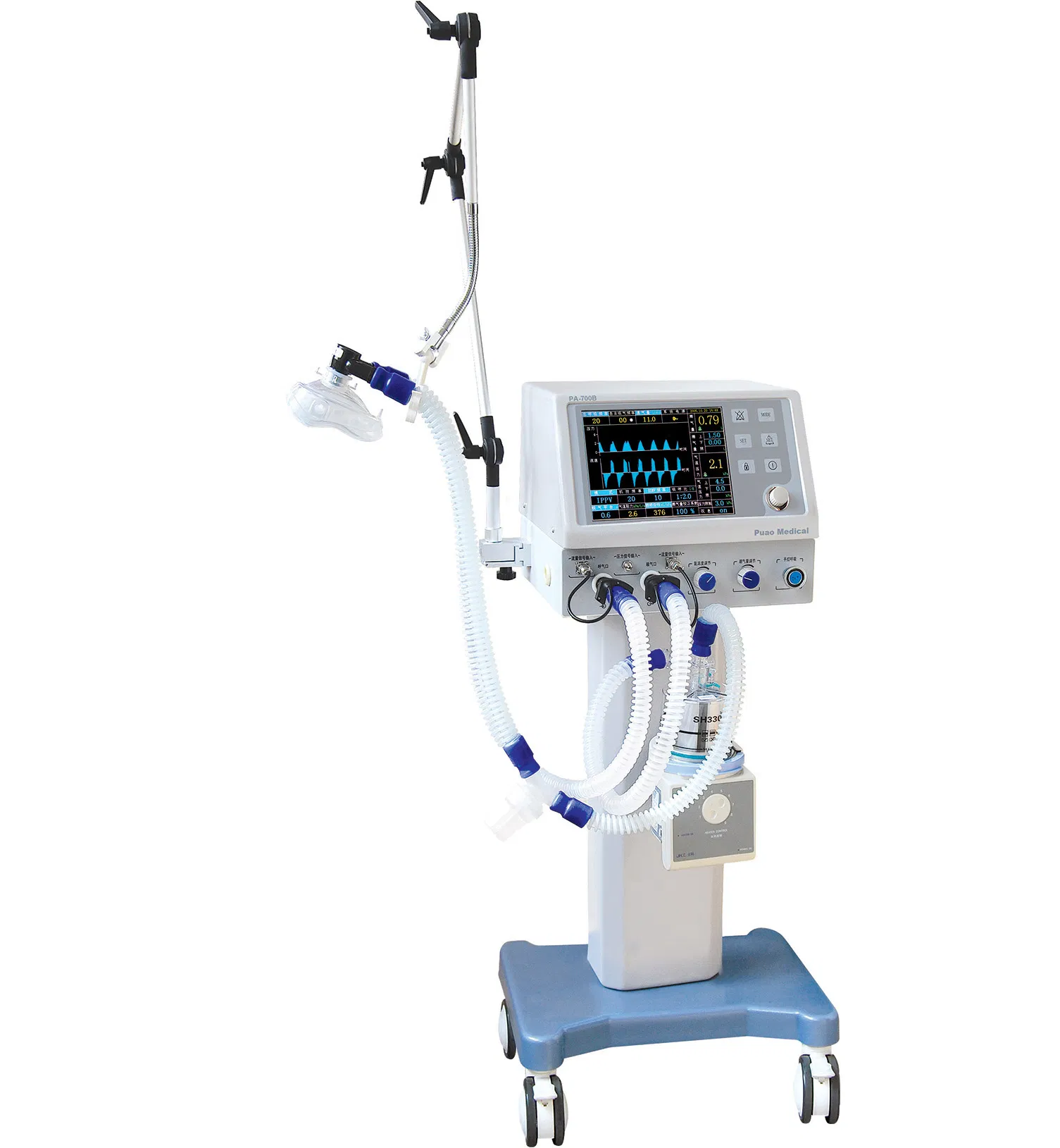 Ventilator of ICU &amp; Emergency Factory Supply Respirator Breathing Machine with High Flow Therapy