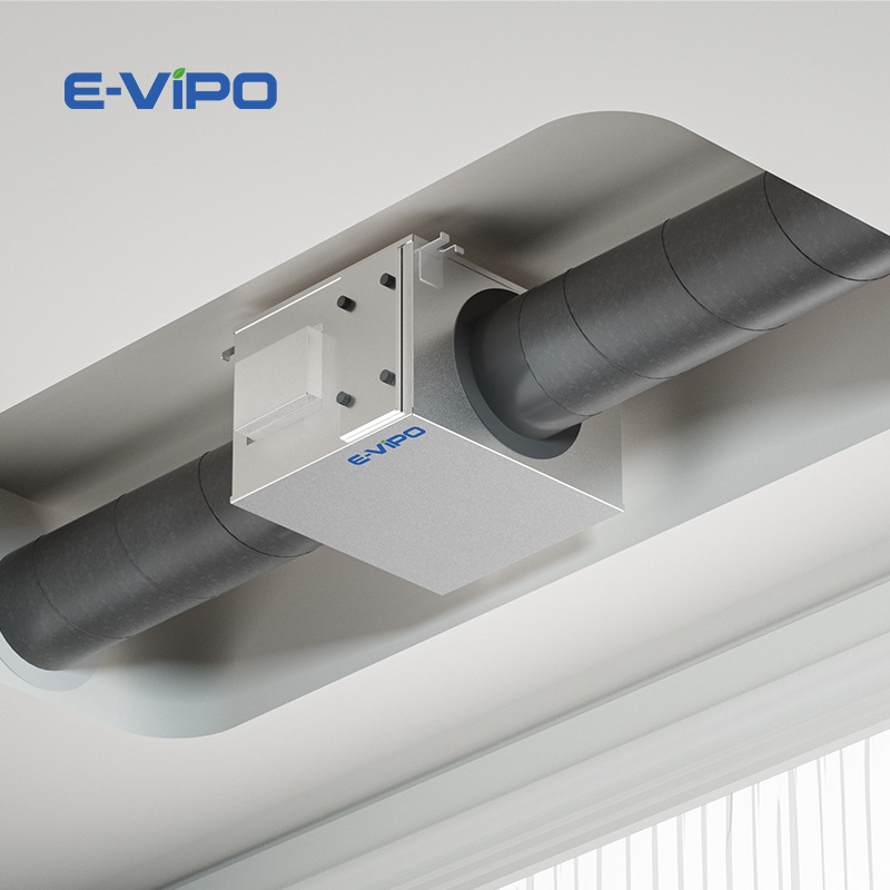 Flexible HVAC Home Ventilation System ERV Activated Carbon Filter Rectangle Blower Ventilator Ceiling Fans Home ERV Air Purifier