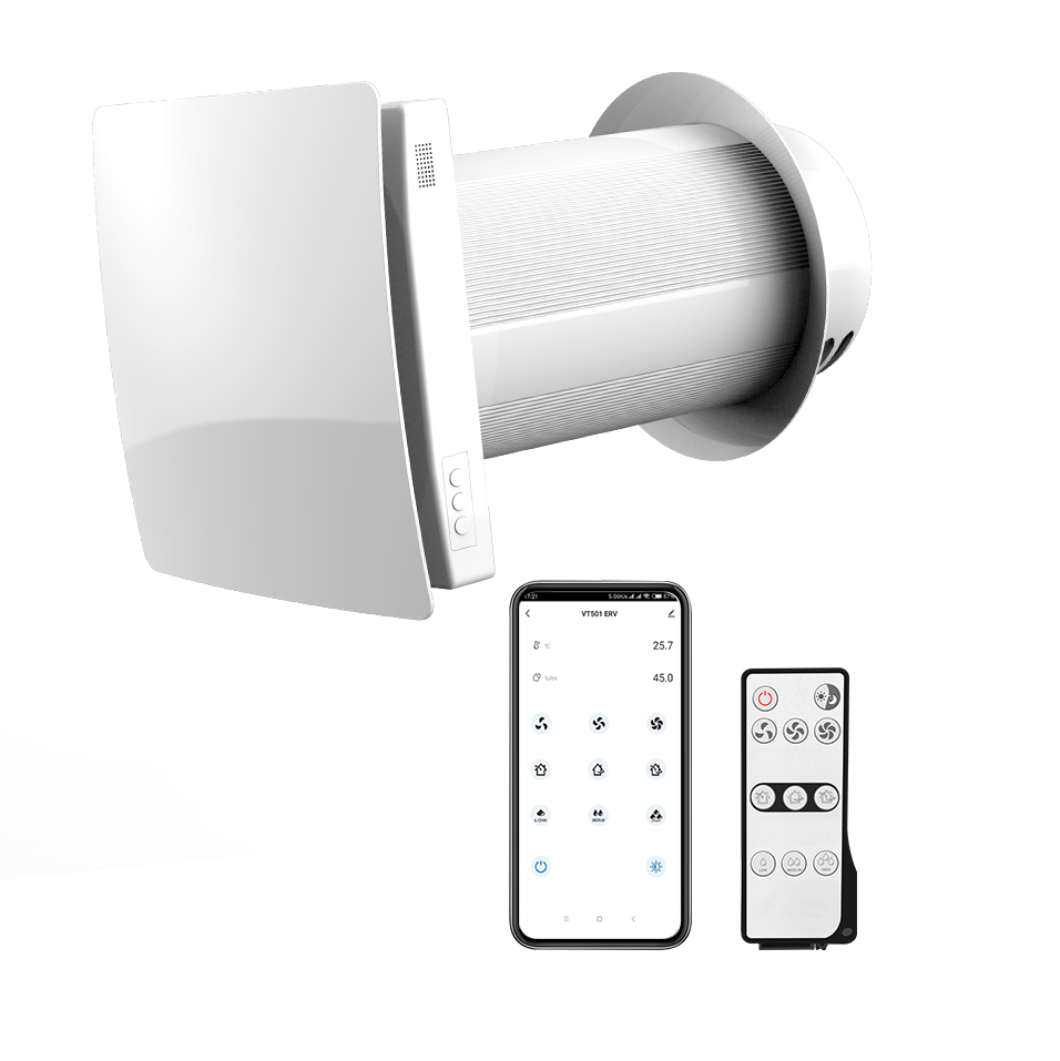 WIFI Control Single Room HRV VT501 Heat Recovery Ventilator for Residential