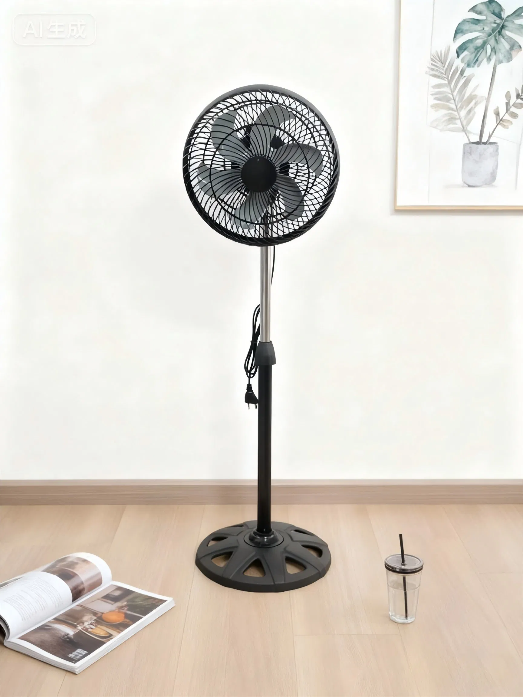 Energy Efficient/Good Quality/60W/Silent Mini/Cooling Standing Fan/Mechanical Control/Home Use Powerful Fan/6PCS Plastic Blades/Ventilation