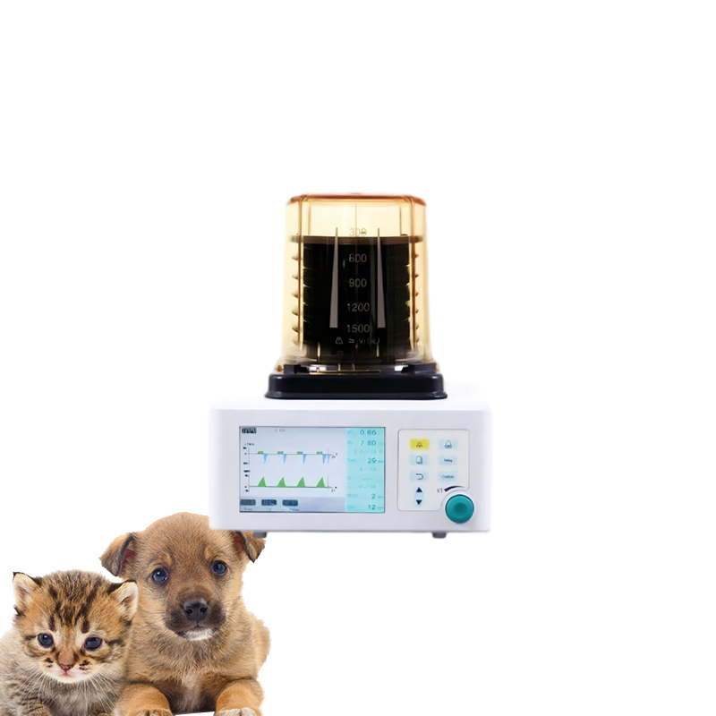 Pressure Volume Controlled Circle Breathing System Mechanical Bag-in-Bottle Vet Anesthesia Breathing Ventilator for Pets