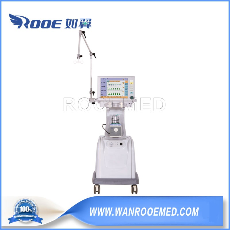 AV-3010A 15 Inch Touch Screen Surgical Breathing Machine Cart ICU Ventilator Apparatus for Adult Pediatric Neonatal