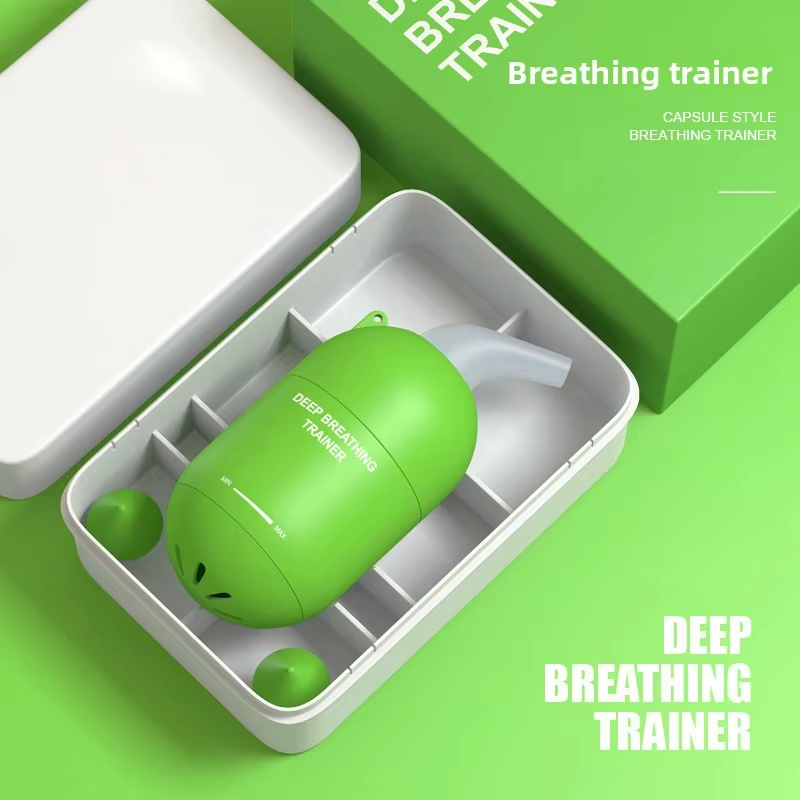 Deep Breathing Trainer for Home Use Uses Venturi Effect Generate Airflow Feedback Creating Positive Pressure Resonance Abdominal