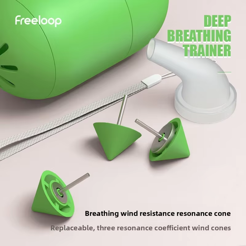 Deep Breathing Trainer for Home Use Uses Venturi Effect Generate Airflow Feedback Creating Positive Pressure Resonance Abdominal