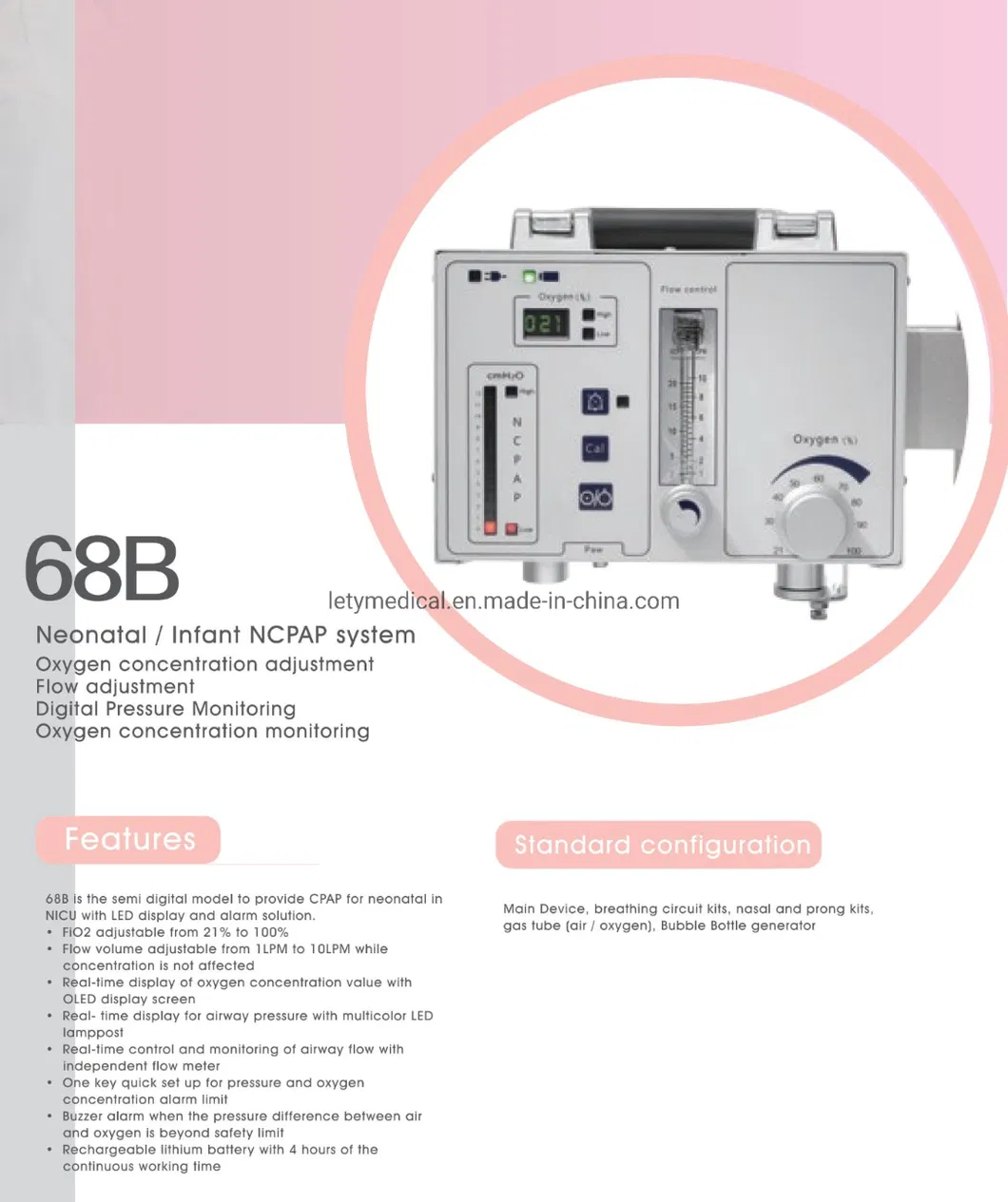 Ncpap CPAP Neonatal CPAP Pediatric Nicu Ventilator