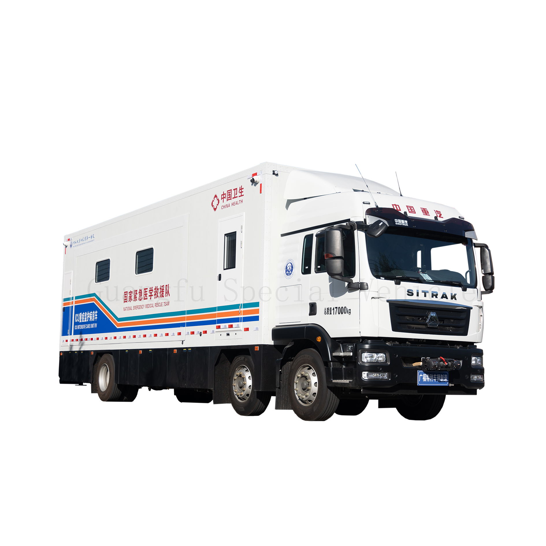 ICU Intensive Care Unit Medical Vehicle Hospital-Grade Critical Care Wards Emergency Rescue for Critically Ill Patients