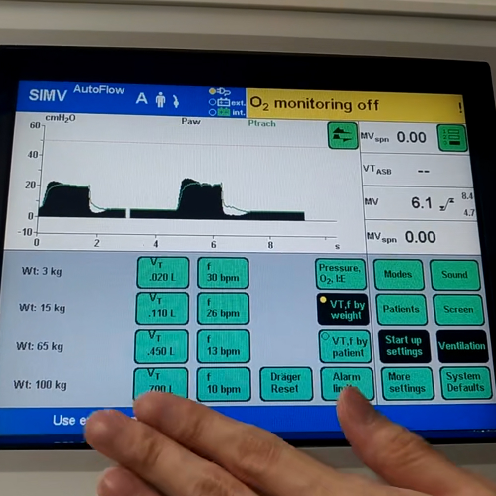Used Evita 4 Noninvasive Ventilator for Intensive Care Unit Veterinary Equipment
