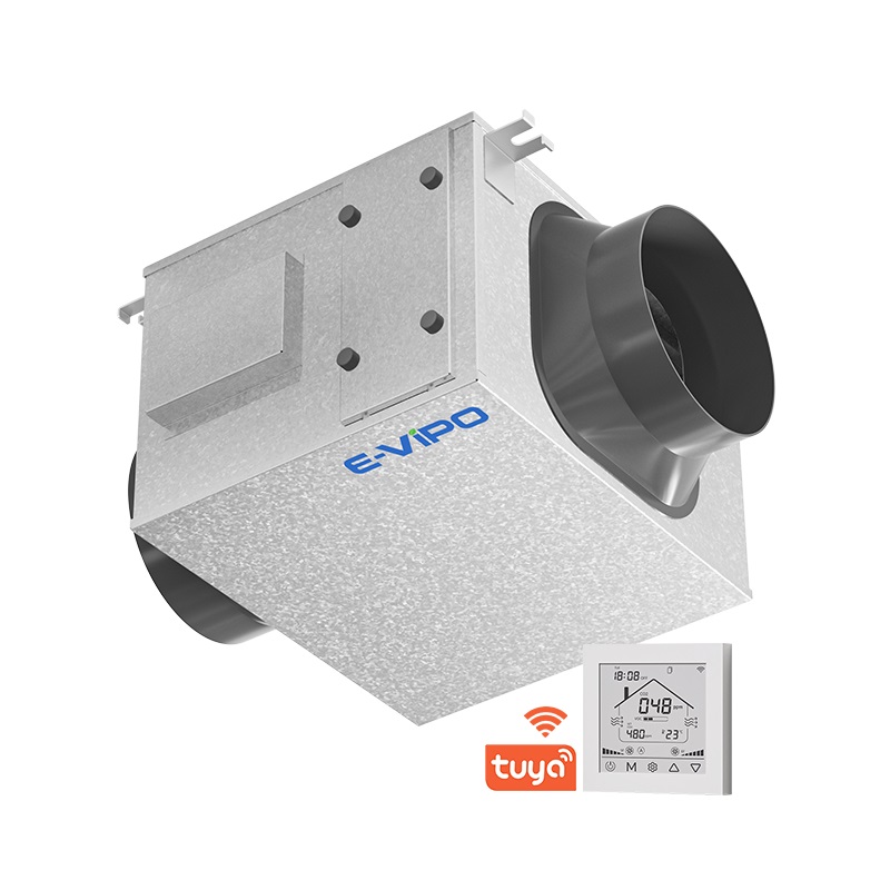 EVIPO One Way Flow Fresh Air Ventilation Ceiling Unidirectional Ventilation Unit ERV Air Recuperator Energy Recovery Ventilator