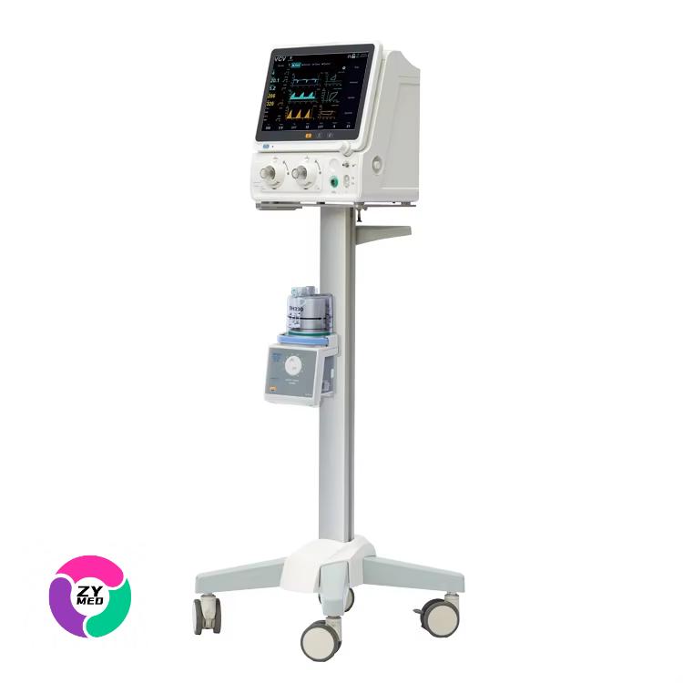 Medical Turbine Ventilator Respiratory ICU Ventilator for Pediatric to Adult ICU Respirator Veterinary Ventilator