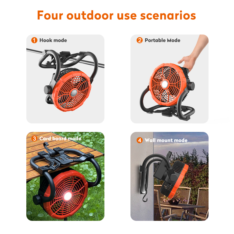 Small Table Ventilateur Electric Fans Camping Outdoor Rechargeable Usb Portable Fan
