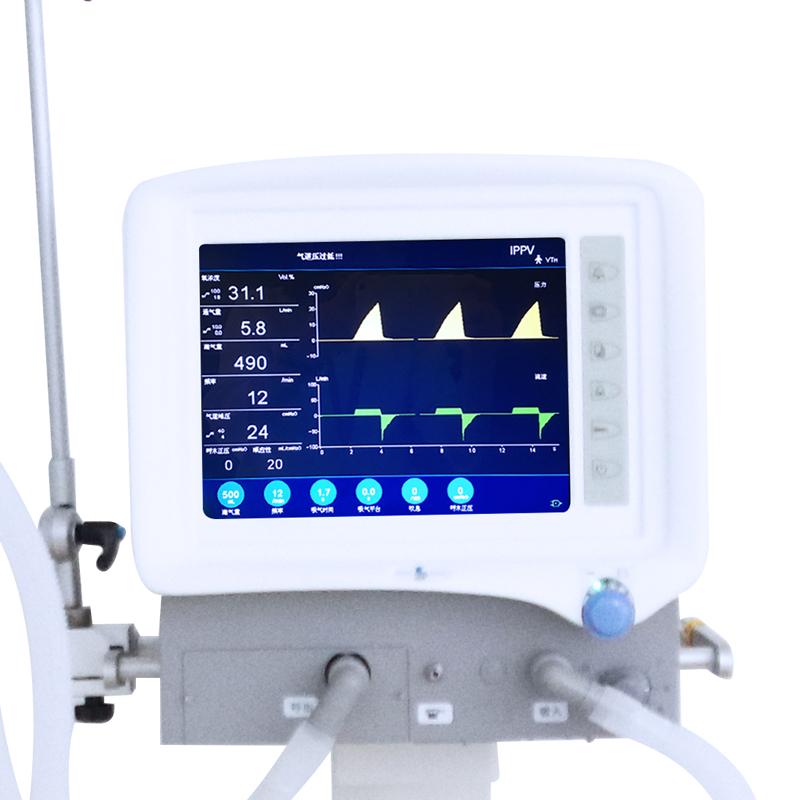 MN-VEN007 Ventilator Medical ICU Ventilator Turbine Ventilator With Trolley