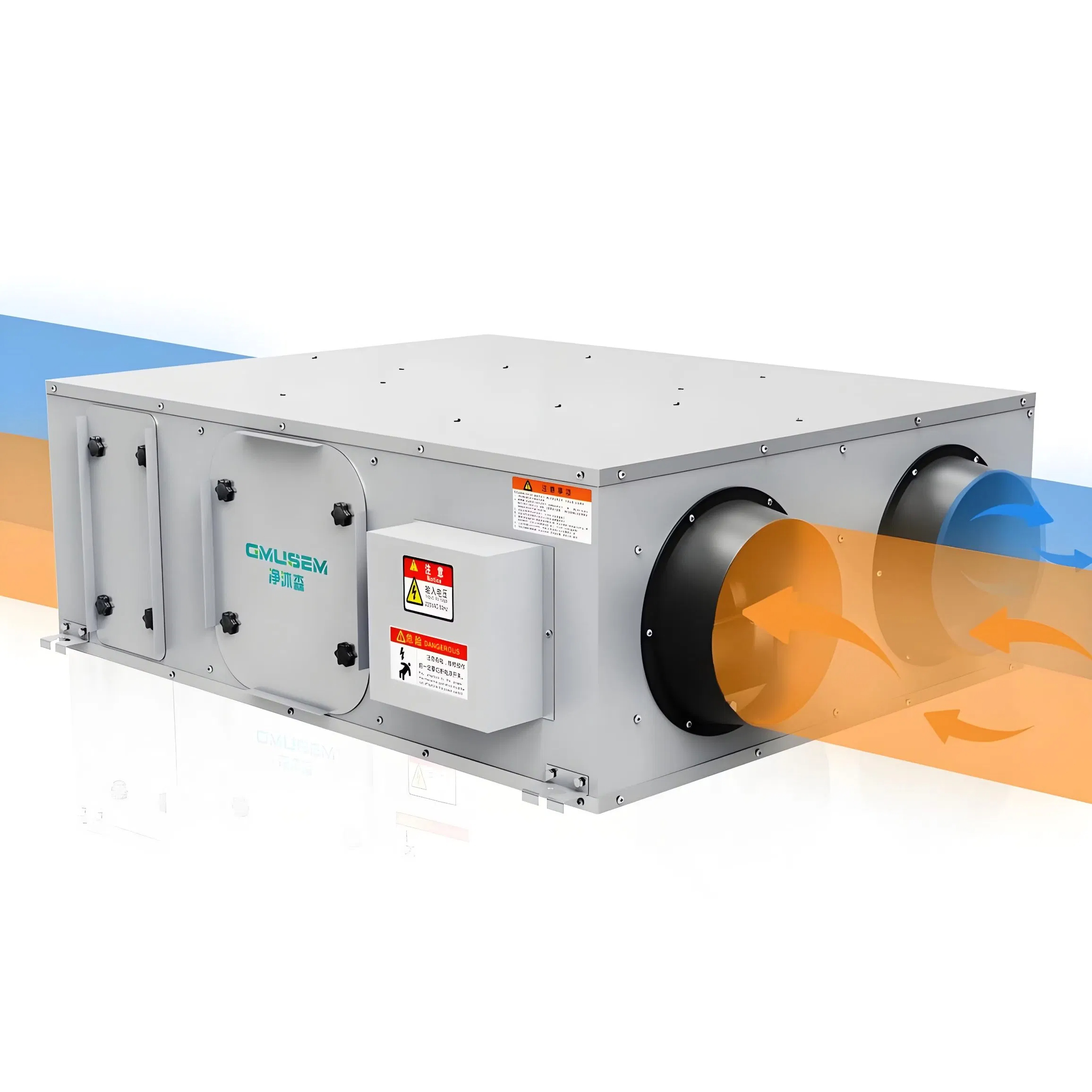 Slim Ducted MVHR Recuperator With WiFi Control Quiet Heat Recovery Ventilator