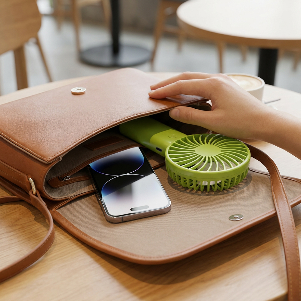 2026 Summer Handheld Pocket Air Cooler Fan High Quality Plastic USB Power For Outdoor Hotel RV Use Gifts