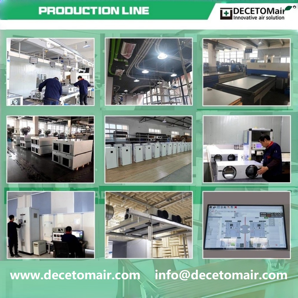 DECETOMair Energy Recovery Ventilator Home Ventilation System High Quality DC Motor Tuya APP Control Outdoor Use High