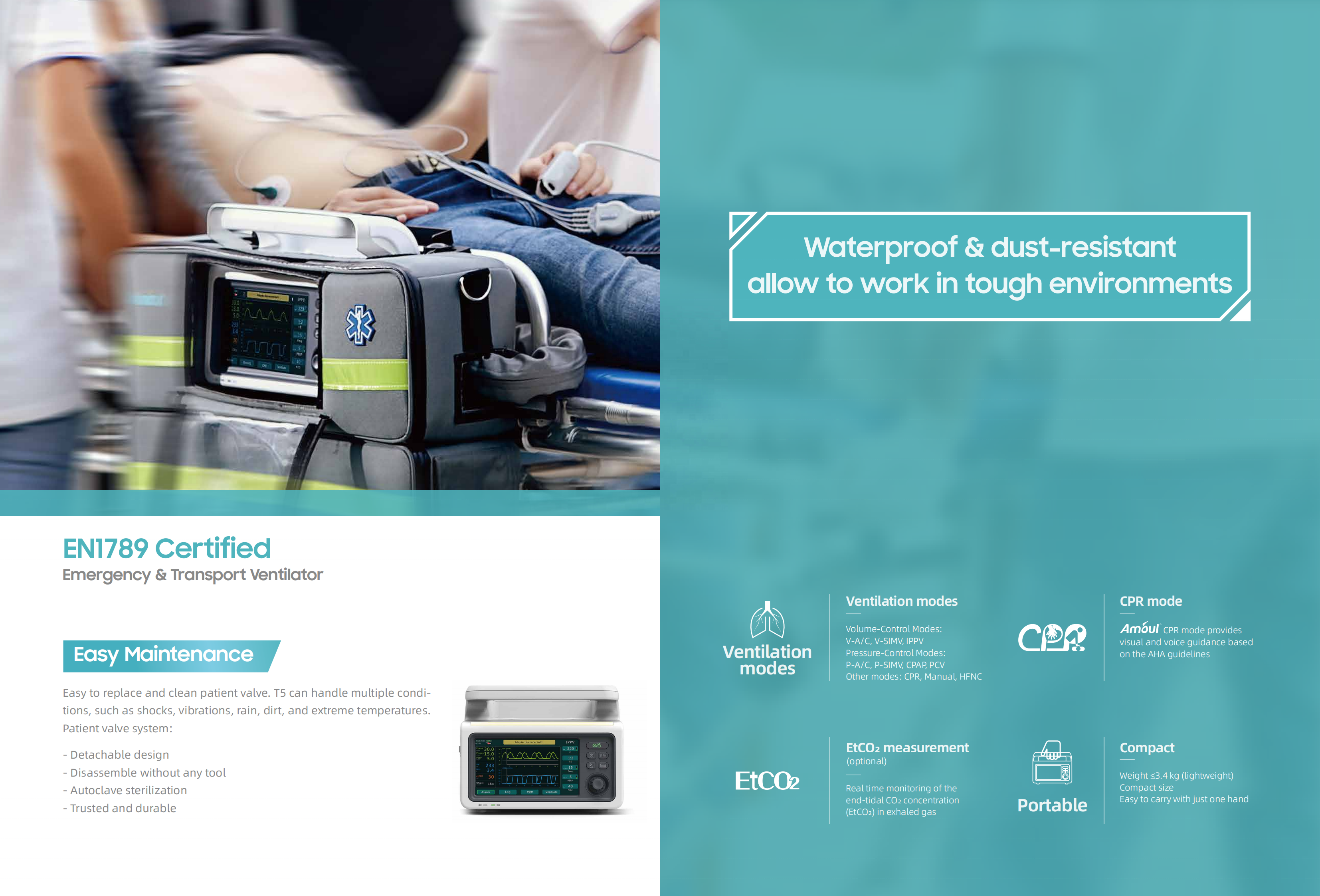 Amoul Emergency and Transports Ventilators Emergency and Transport Ventilators and Intensive Care Ventilators T5