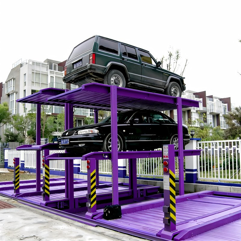 Mechanical Vertical Parking System Semi Car Park Smart Parking Platform Multilevel Puzzle Parking System