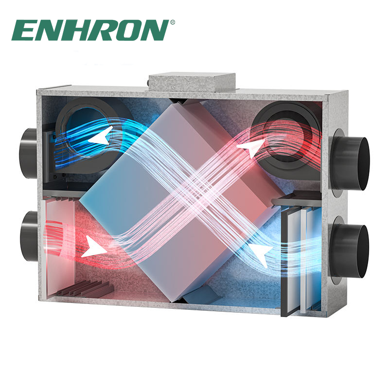E-VIPO ERV Home Fresh Air Ventilation System Air Recuperator Heat Recovery Ventilation Unit Energy Recovery Ventilator