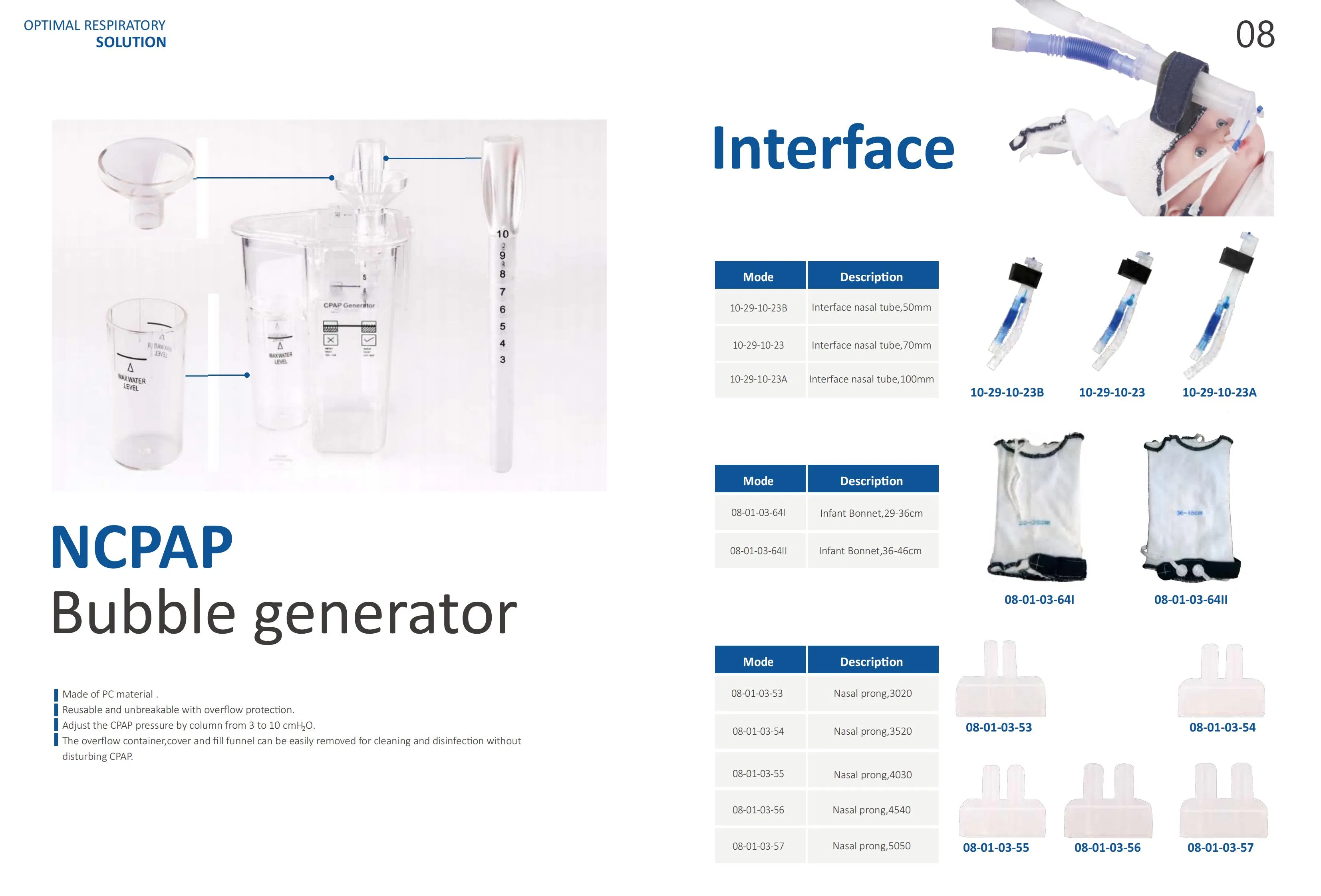 Medical Breathing Apparatus Ncpap Bubble Generator Infant Bubble CPAP Neonatal CPAP System