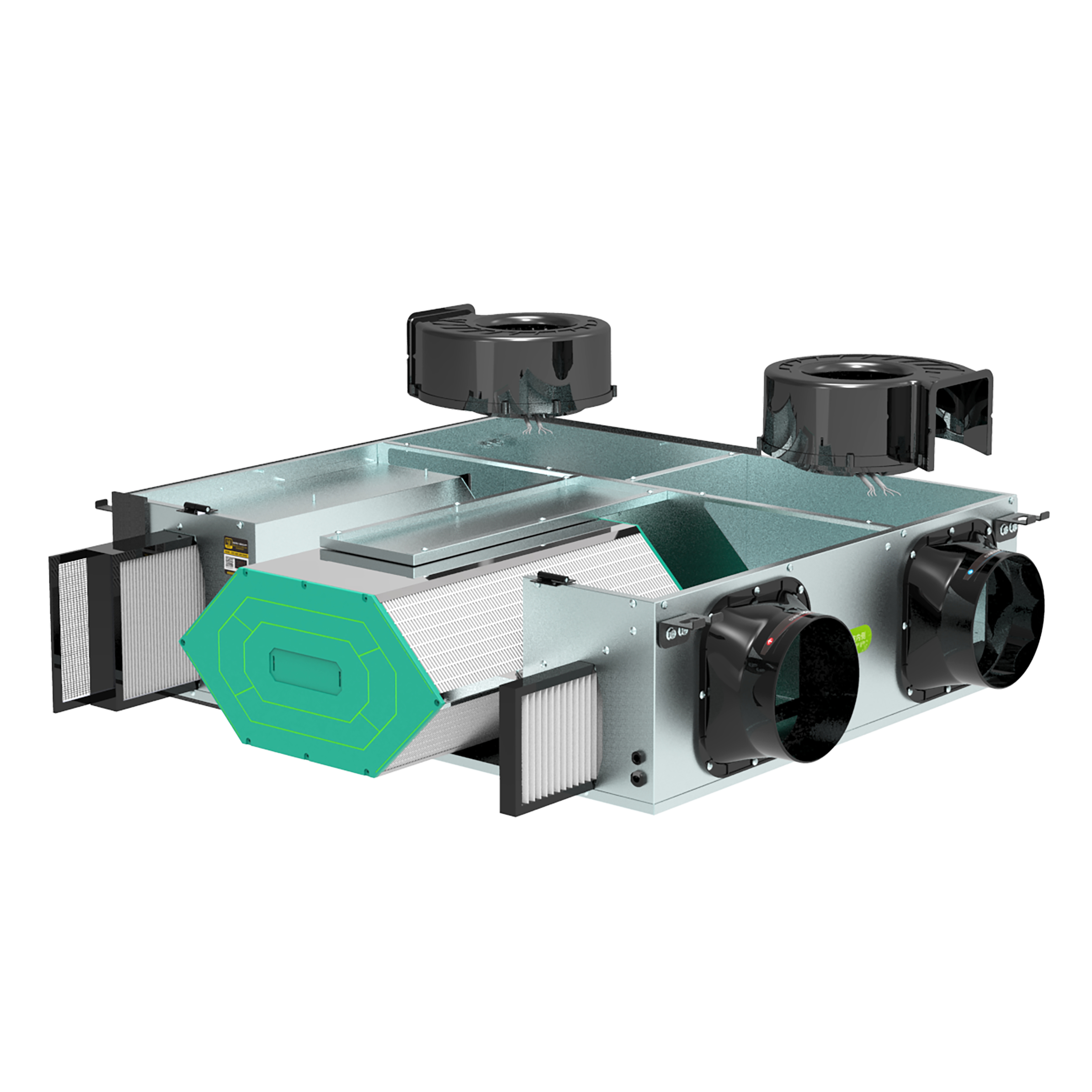TUYA APP Supported Energy Recovery Ventilation System 350m3 /h Air Volume Classical Residential Ventilator