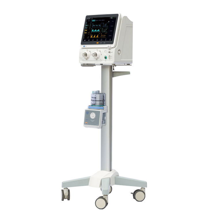 Turbine Based Invasive &amp; Non-invasive Neonatal Ventilator Breathing Apparatus with 12.1 Inches Touch Screen Veterinary Use