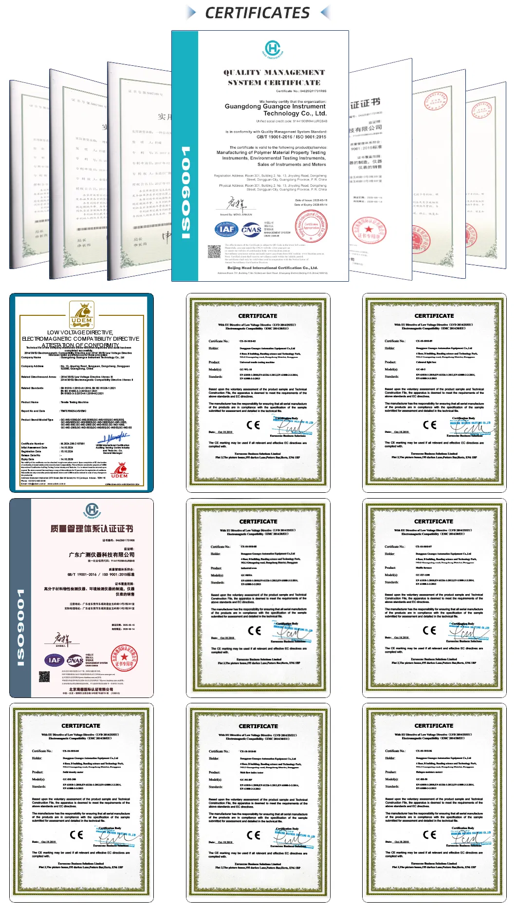 Certificates