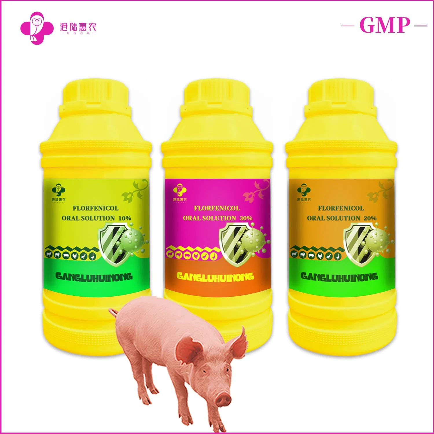 Customization Health Product Chickens Poultry Antibiotic Medicine Enrofloxacin Oral Solution 10% 20% Veterinary Solution Treating Bacterial Infections