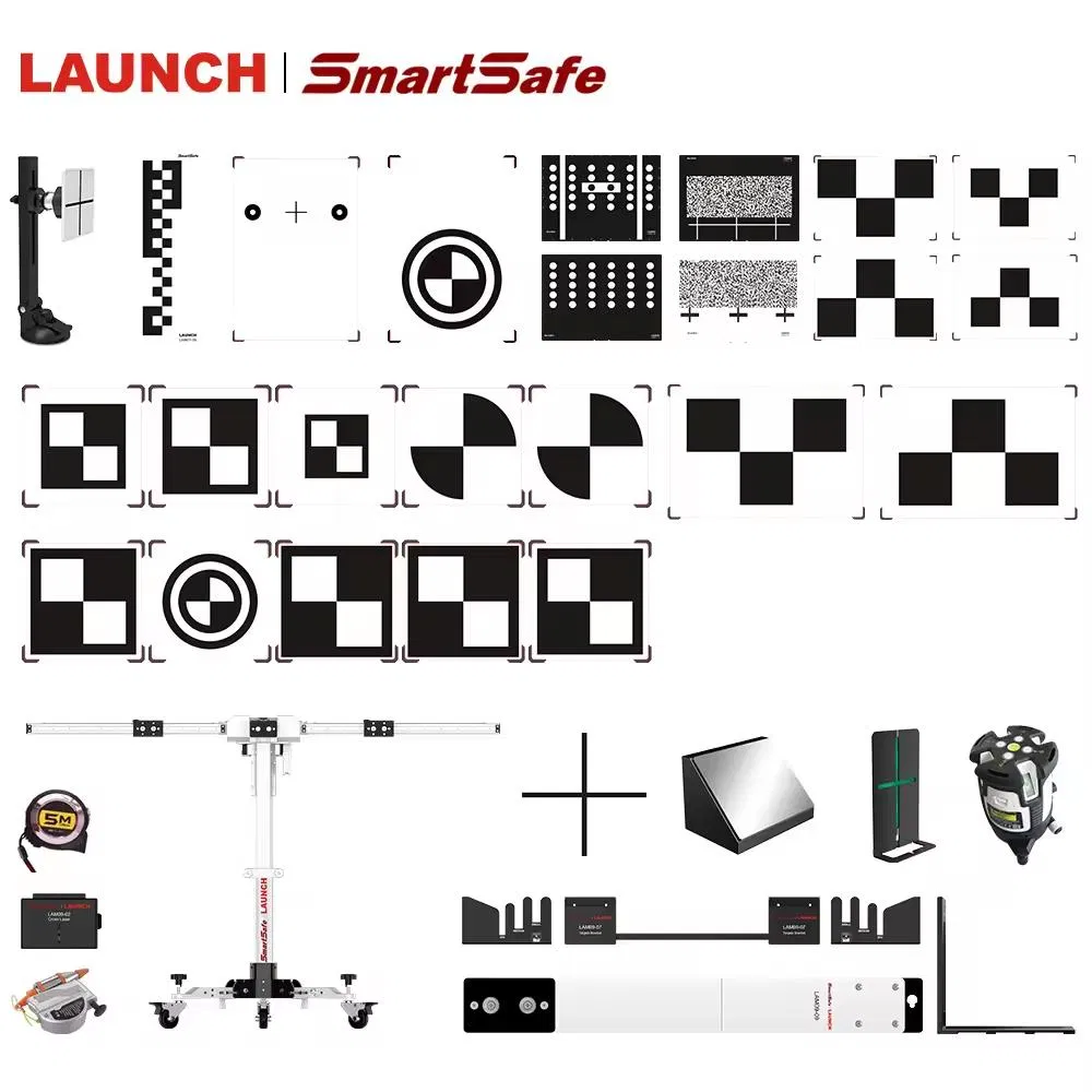 Launch X-431 Adas Mobile Portable Automotive Diagnostic Tools with New Adas System Includes Calibration Diagnostic Arms Base