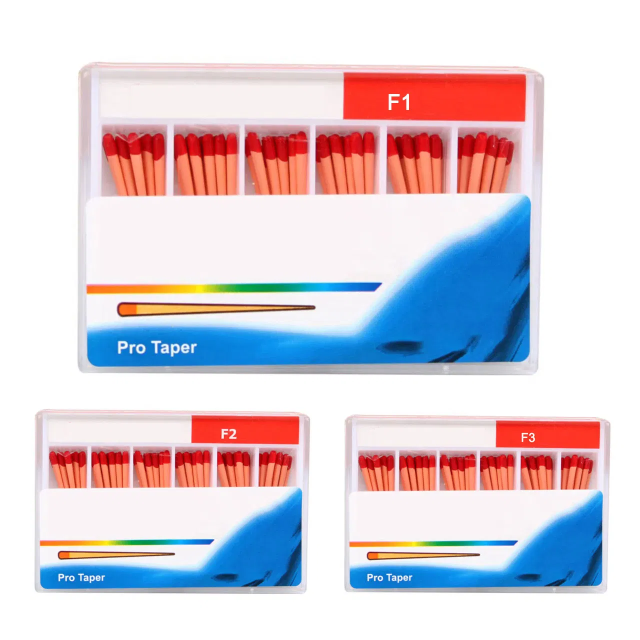 Dental Gutta Percha Points Endo Endodontics F1 F2 F3 02 04 06 Taper Dental Material 15-40# Dental Gp Points (YQD3-3)