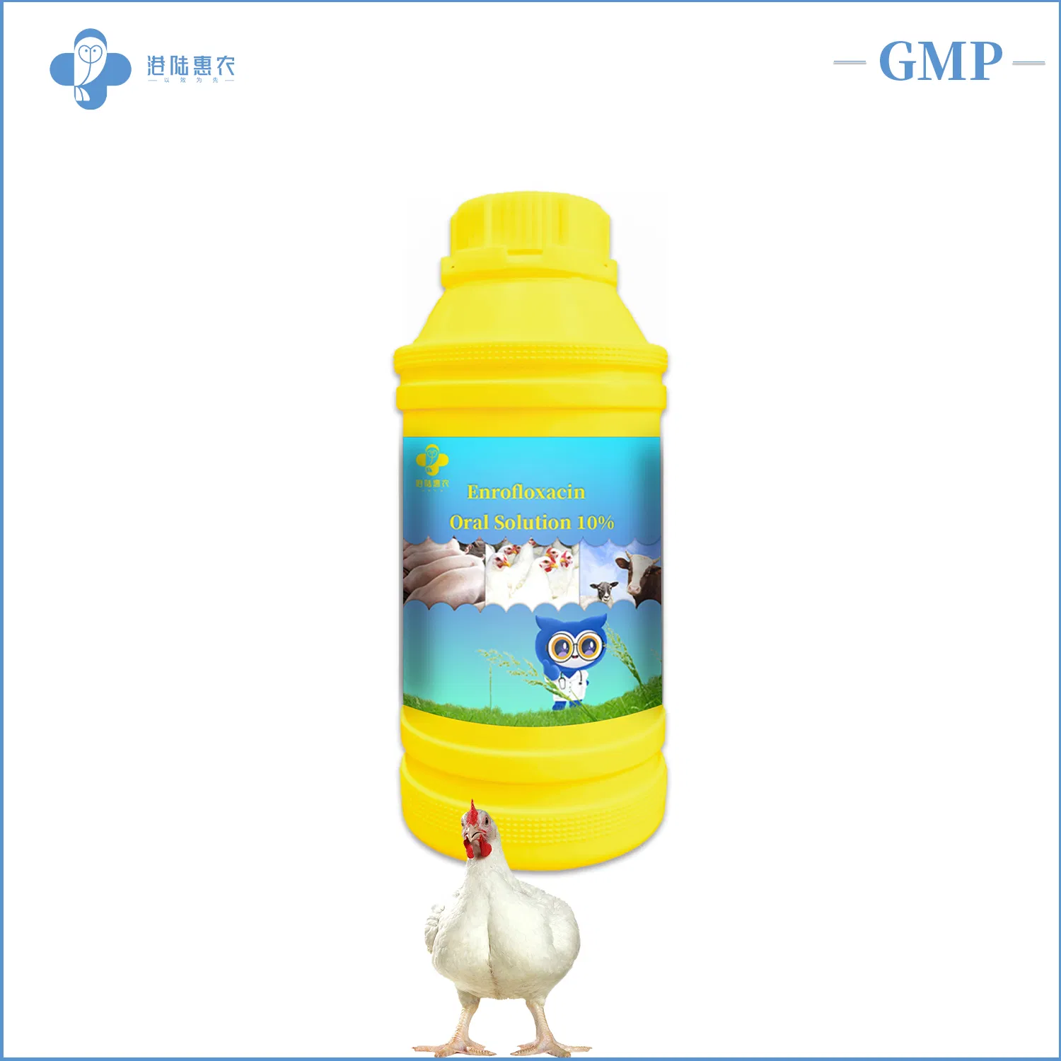 Good Price Veterinary Synthetic Drugs Health &amp; Medicine Enrofloxacin Oral Solution 10% 20% Enrofloxacin for Cattle Sheep Pig Poultry Pigeon