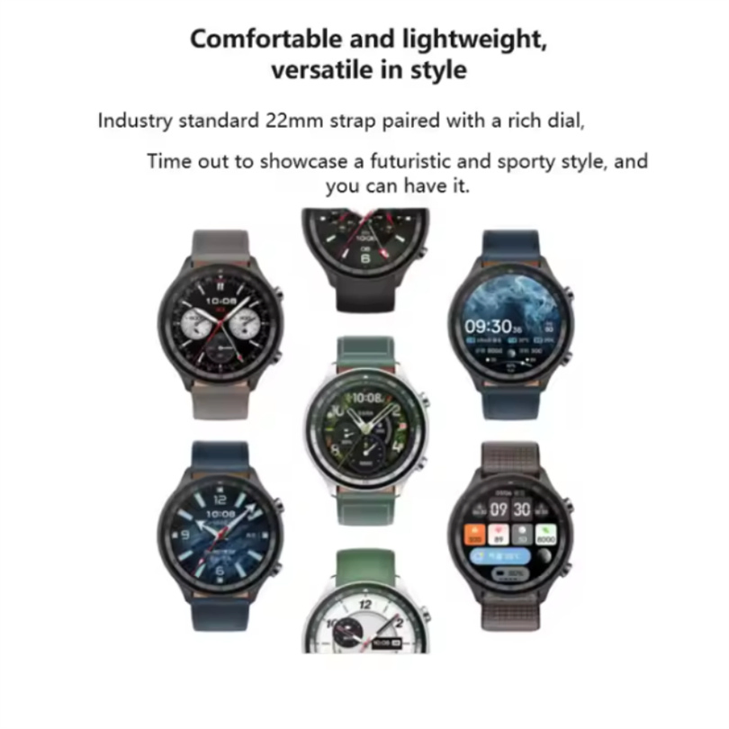 Multiple Sports Modes Voice Assistant 600mAh Health Monitoring Smart Watch