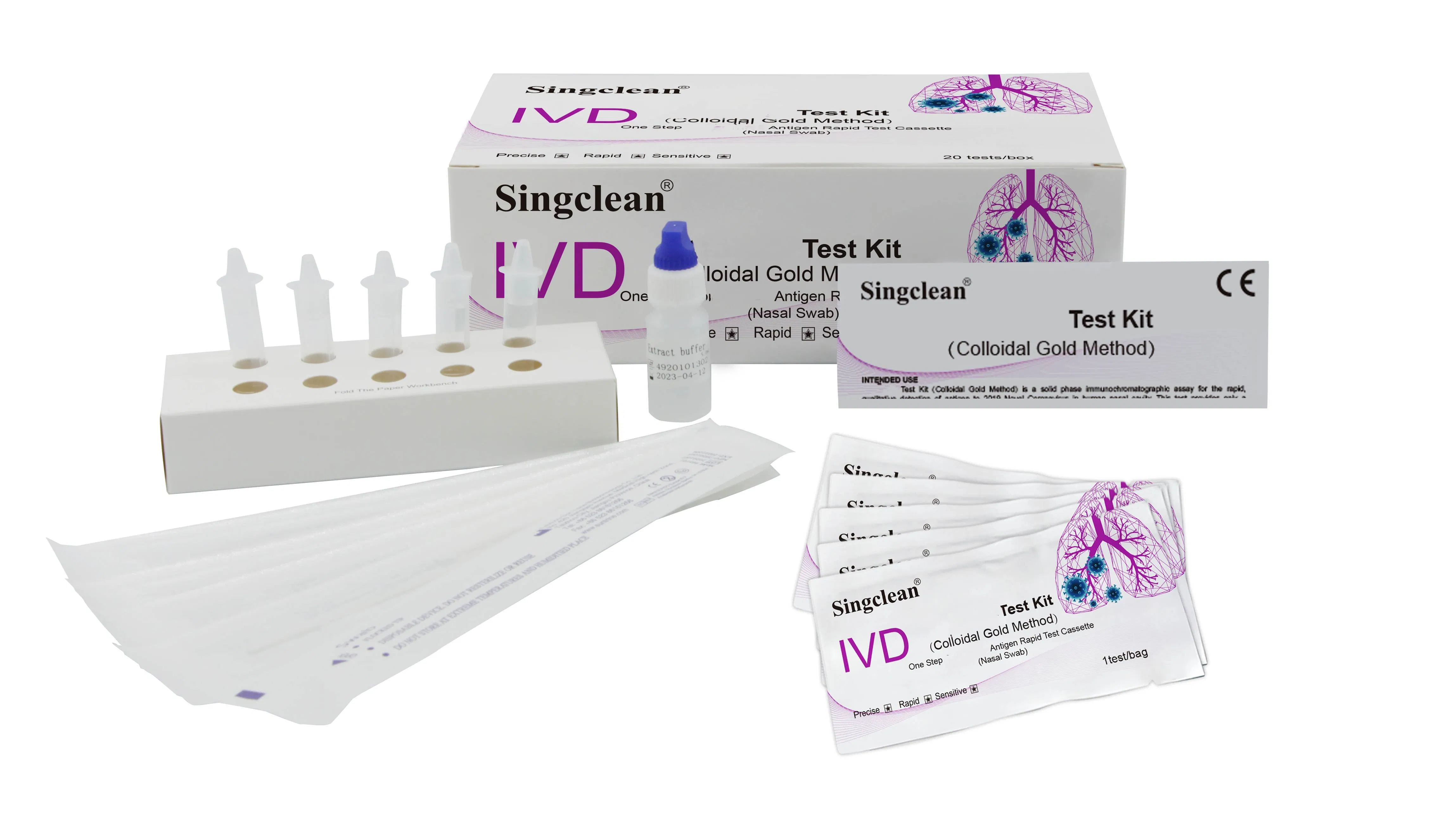 Singclean Self-Testing Multi-Specification Nasal Antigen Test Strip for Infectious Disease