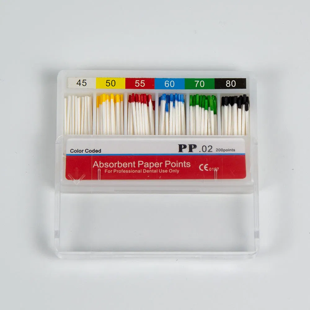 Dentistry Gp PP Canal Taper Paper Point Tooth Root Dental Gutta Percha Point Percha Endodontics Cotton Fiber Tips (YQD3-4)