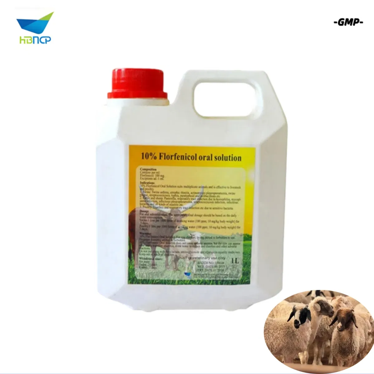 Factory Price GMP Manufacturer Veterinary Florfenicol 10% 20% Oral Solution for Cattle Sheep Goat Poultry