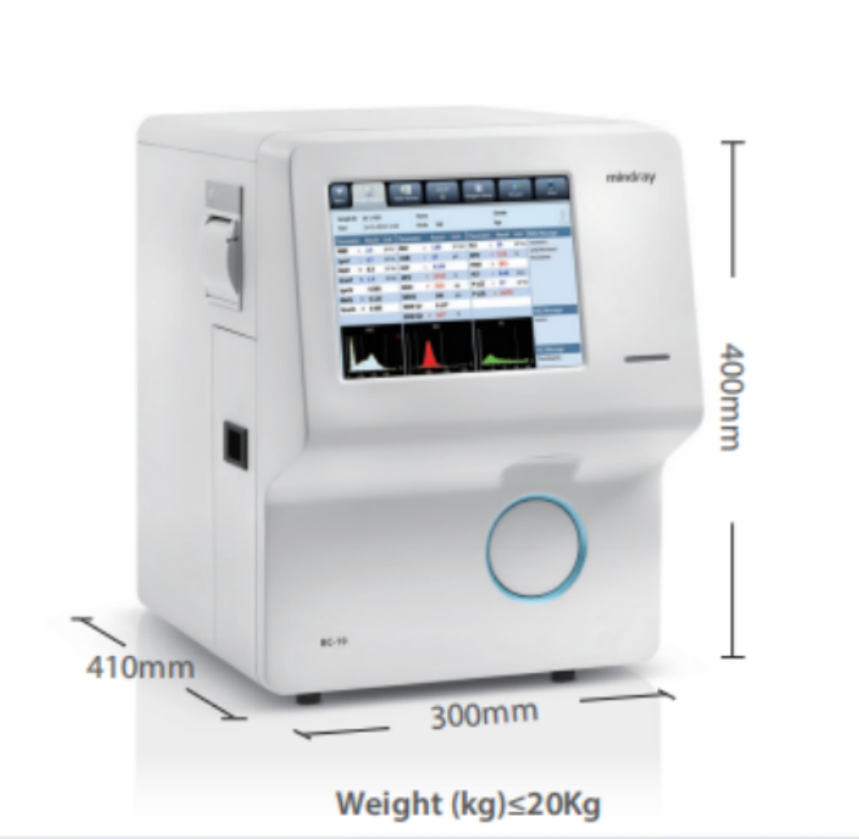 Mindray Bc-10 Hematology Analyzer Blood Test Cbc Wbc Multiparameters Cbc Machine 3 Parts Blood Analysis System Mindray