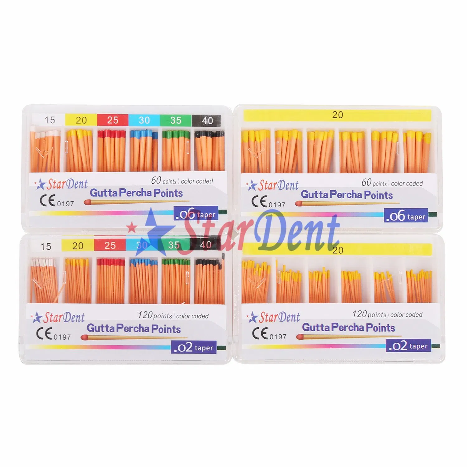 Stardent Absorbent Paper Point Gutta Percha Gp PP 02/04/06/F Taper with Line mm Marked Dental Hospital Medical Lab Surgical Diagnostic Dentist Clinic Equipment