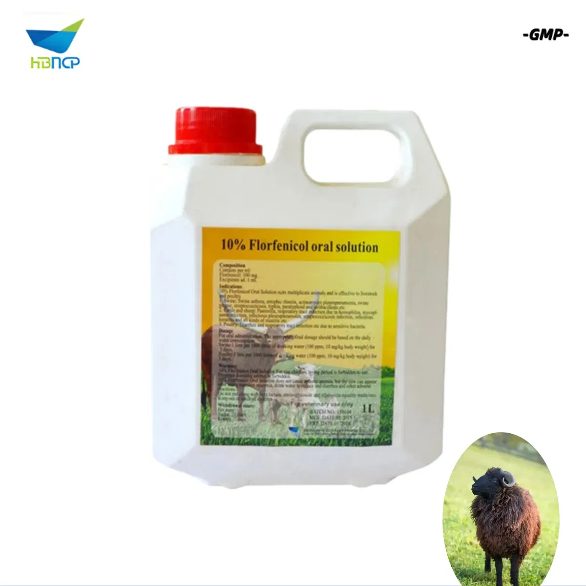 Wholesale Veterinary Drug Grade Florfenicol 10% 20% Oral Solution for Cattle Sheep Goat Poultry